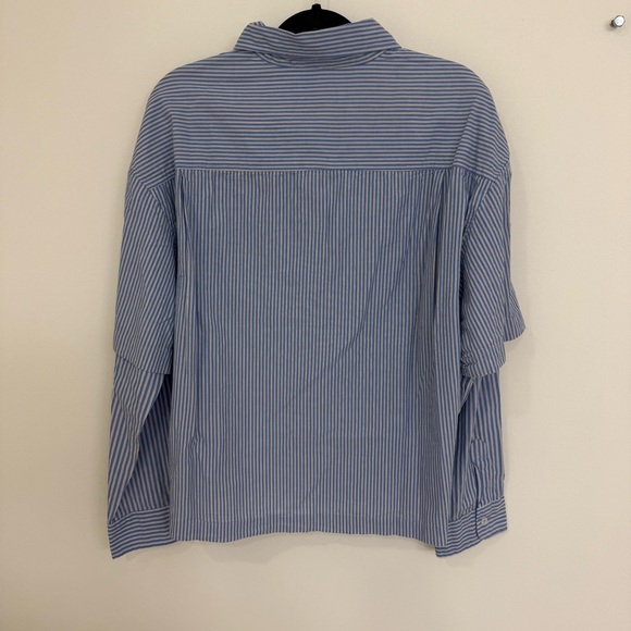BDG urban outfitters Mens Blue Striped Shirt Size Medium New With Out Tag - Picture 3 of 5